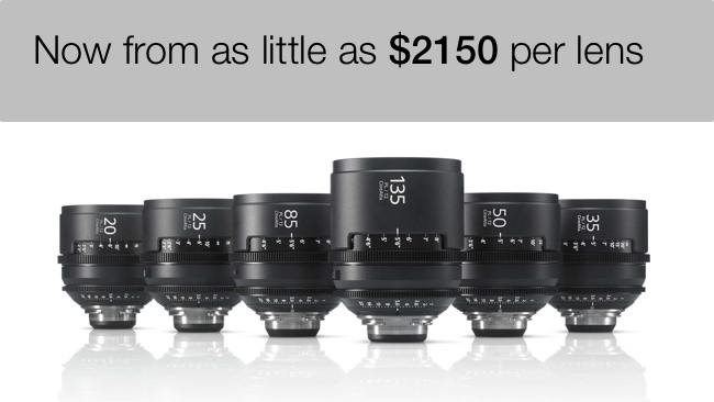 Buy all six lenses and the price per lens drops impressively Sony/RedShark