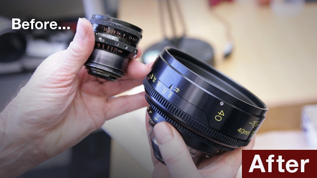 Rehousing classic lenses, before and after. RedShark News