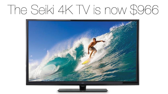 Seiki 4K TV now $966 Seiki/Redshark