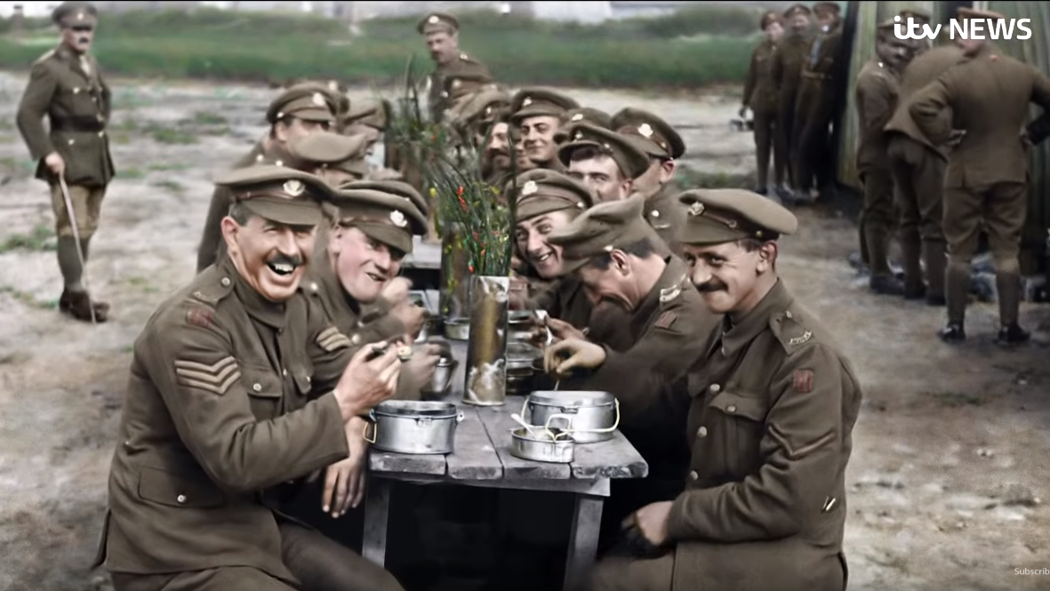 Peter Jackson's restored and colourised WW1 footage Peter Jackson/ITN