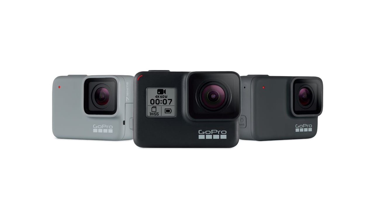 Three new cameras make up the new GoPro Hero 7 line-up, with the $399 Black centre stage GoPro