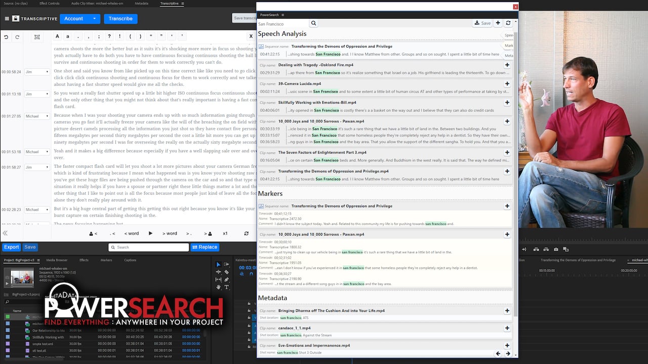 From speed to search inside Premiere Digital Anarchy