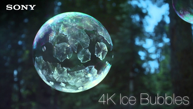 Sony Ice Bubbles in 4K Sony / RedShark News