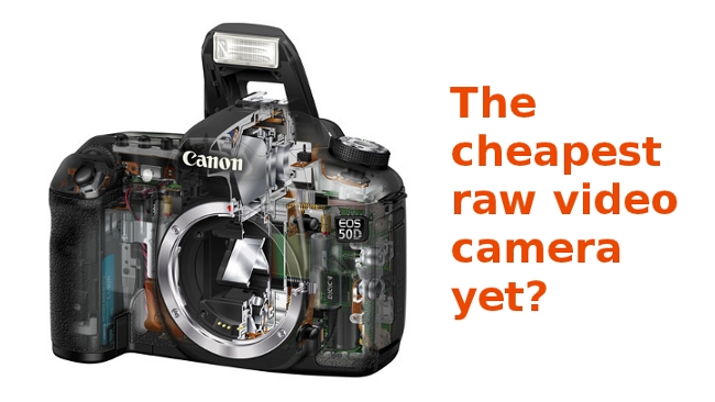 picture of raw 50D camera canon/redshark