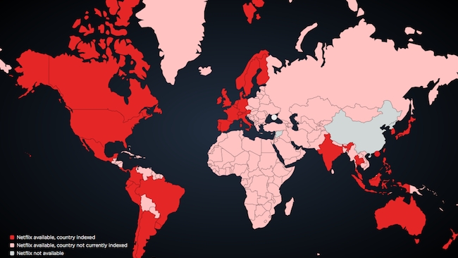 More of the map turning red.... Netflix