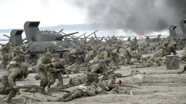 Still from Saving Private Ryan, an example of an extreme grade adding to the story Amblin / Dreamworks