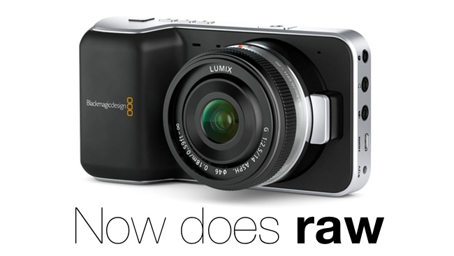 BMPCC now does raw Blackmagic/RedShark
