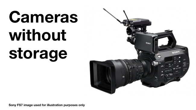 Cameras without storage Sony/RedShark Publications