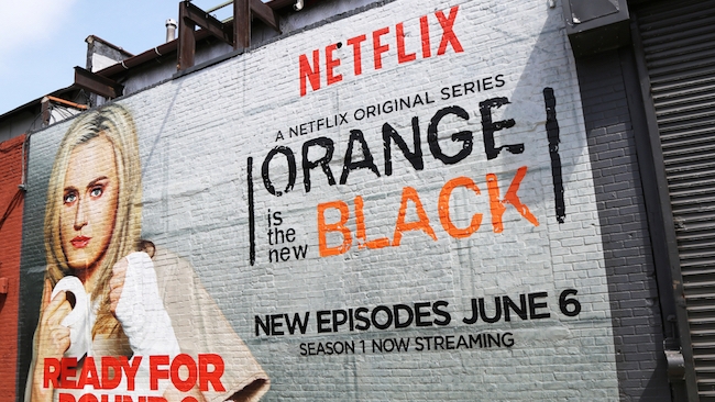 High resolution Netflix mural shutterstock.com