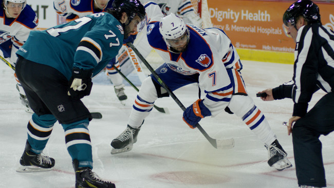 Bakersfield Condors Face-Off Adam Beck