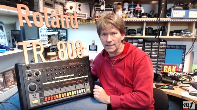 Roland TR 808 teardown video YouTube user markusfuller