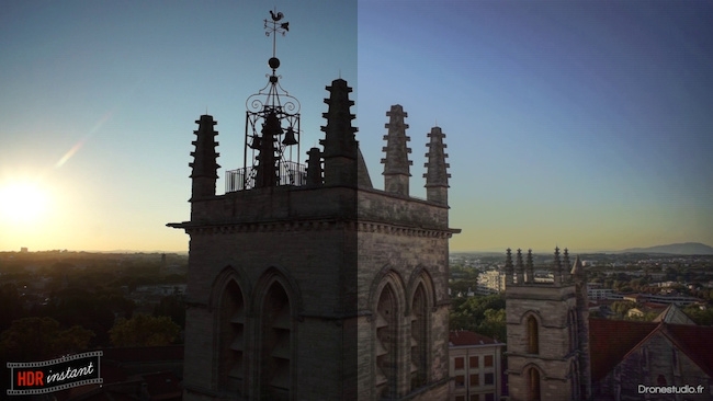 Before and after drone shot... HDRlog