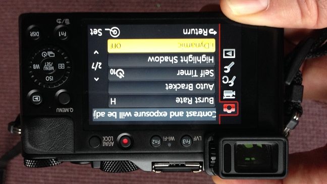 lumix lx100 menu