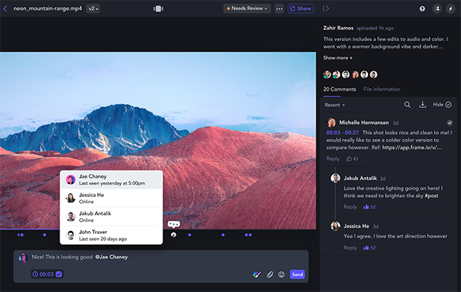 frameio save comments as markers premire