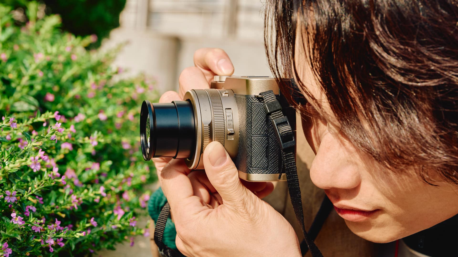 Panasonic LUMIX L10 close-up macro shot demonstrating 3 cm minimum focus distance with Leica 24–75 mm lens