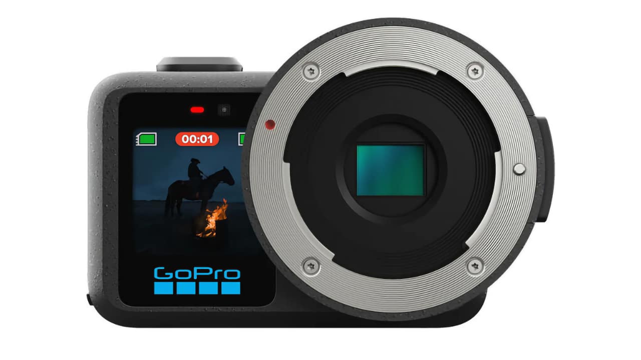 GoPro Mission 1 Pro ILS front view showing detail of MFT lens mount