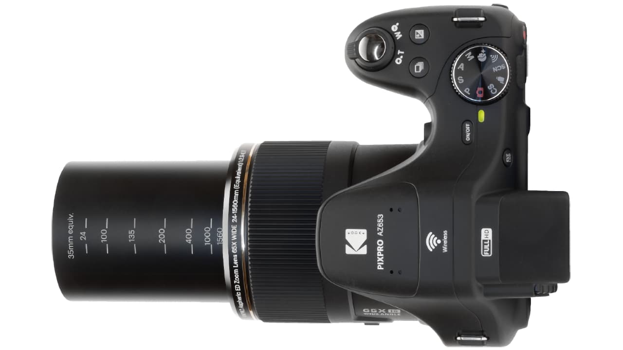 Kodak PIXPRO AZ653 bridge camera with zoom fully extended