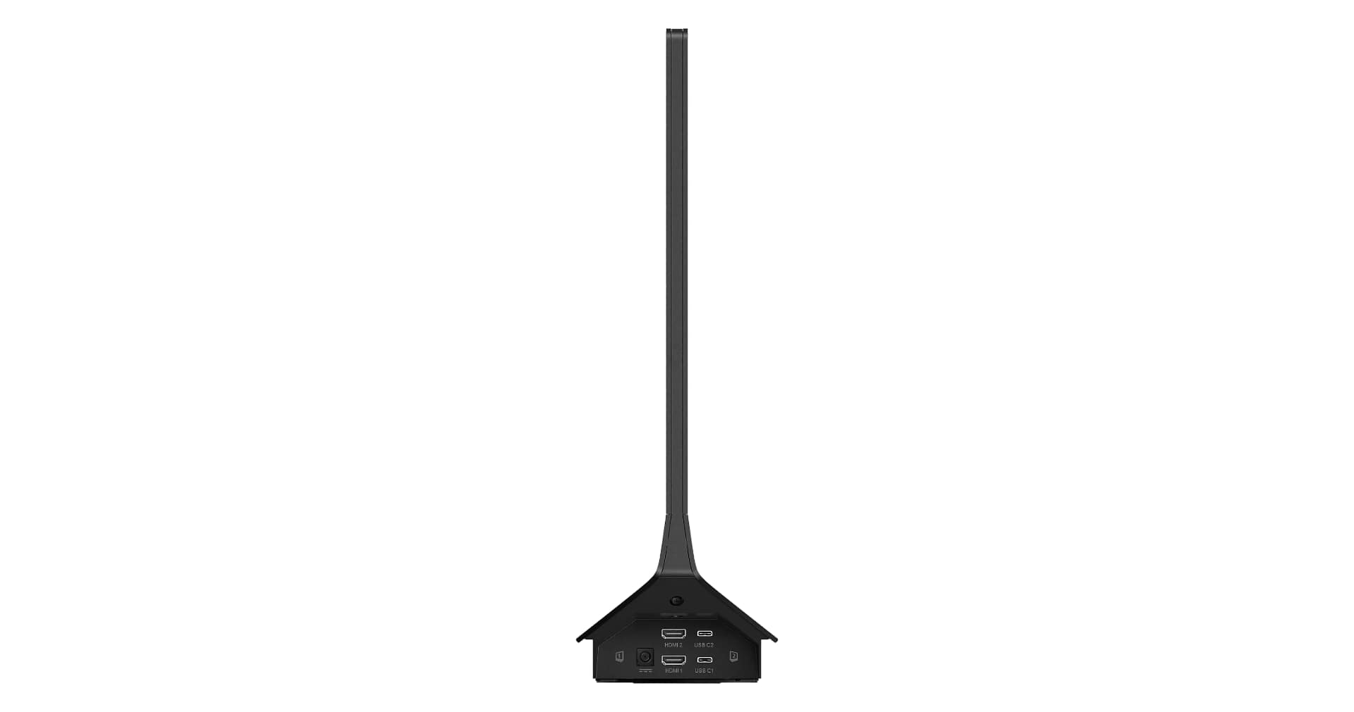 Philips 24B2D5300 monitor side profile showing dual-panel back-to-back design and 180-degree swivel base