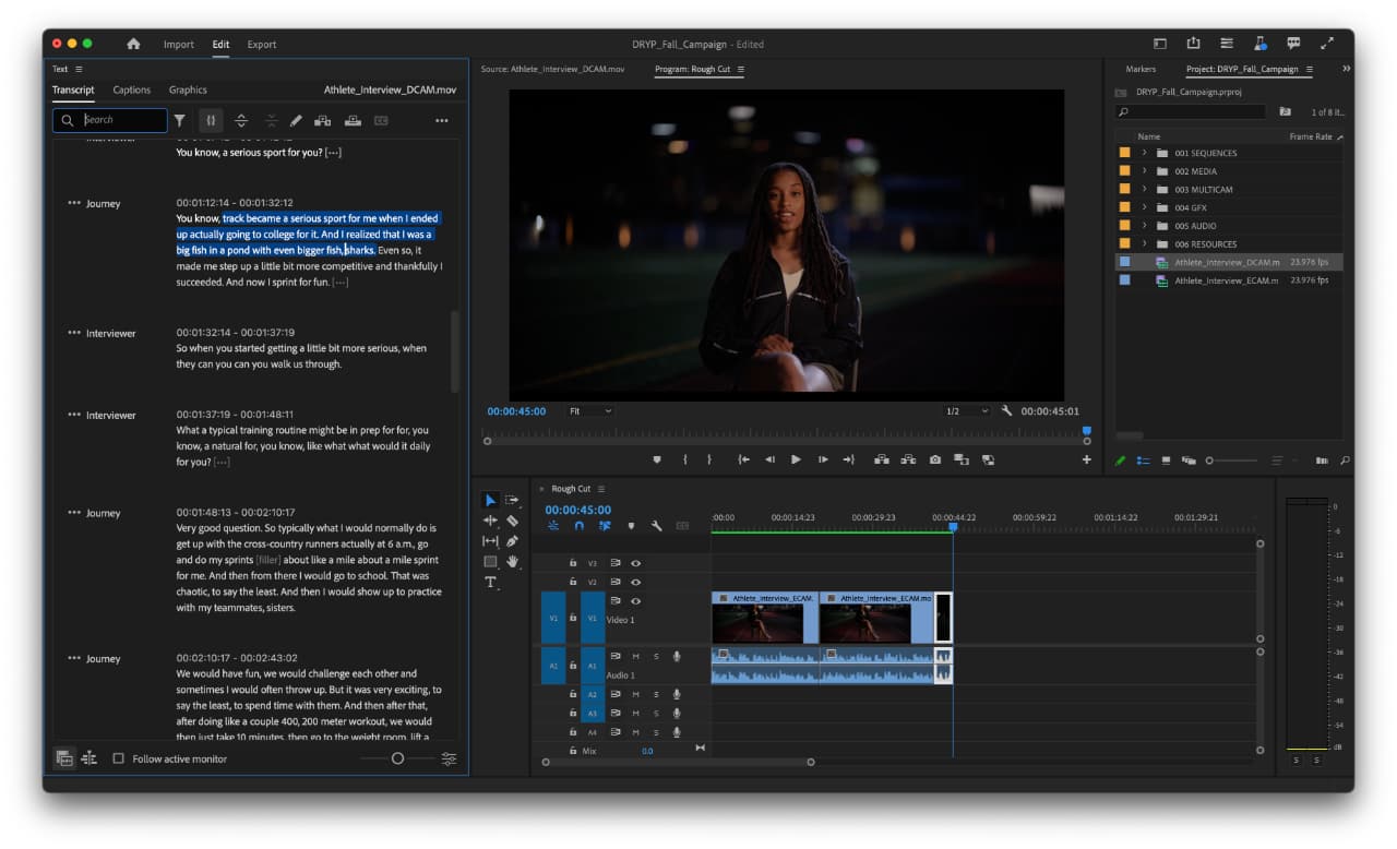 Premiere Pro_Text-Based Editing