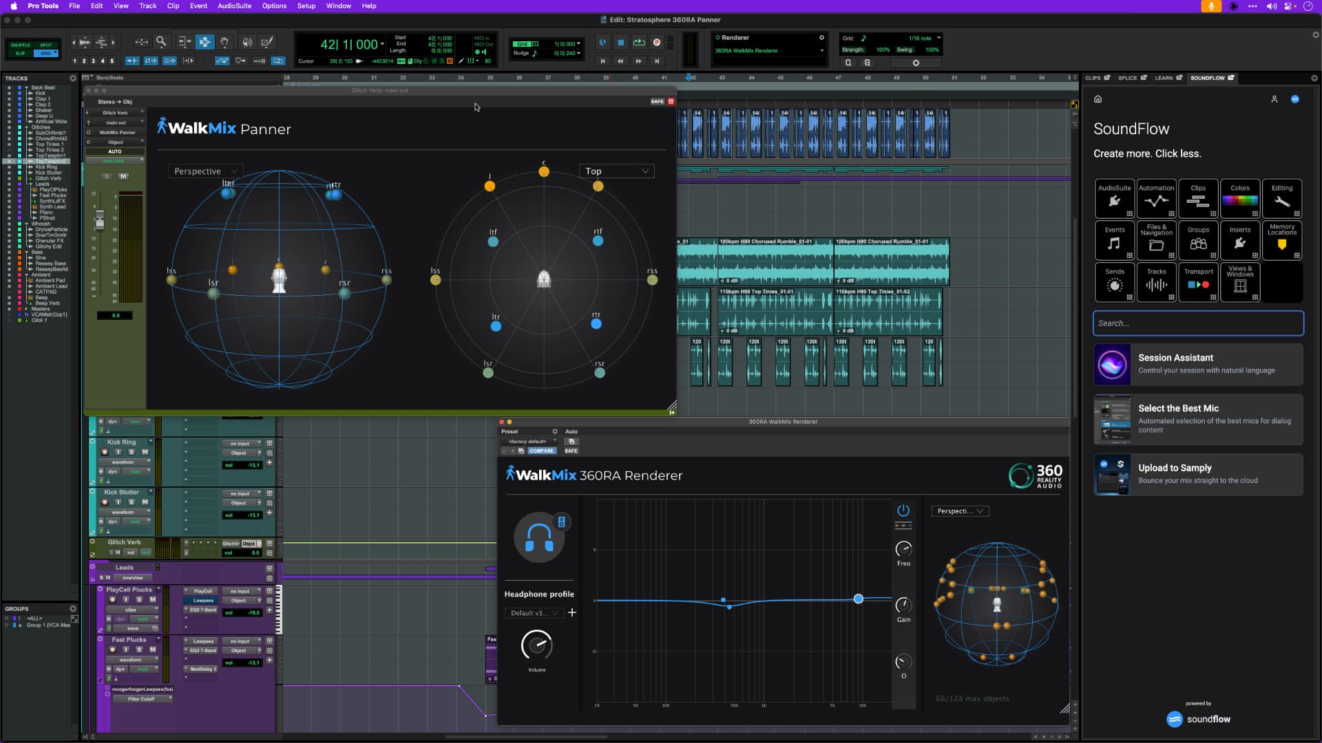 Pro Tools 2025.10 Sony 360RA Renderer + Panner + Soundflow