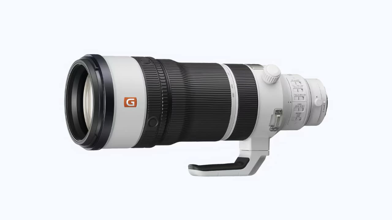 Sony FE 100-400mm F4.5 GM OSS lens, front element view