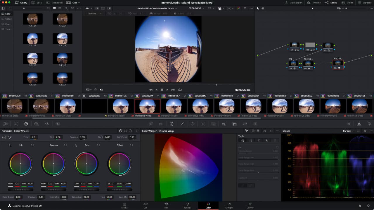 davinci resolve 20.1 screen two
