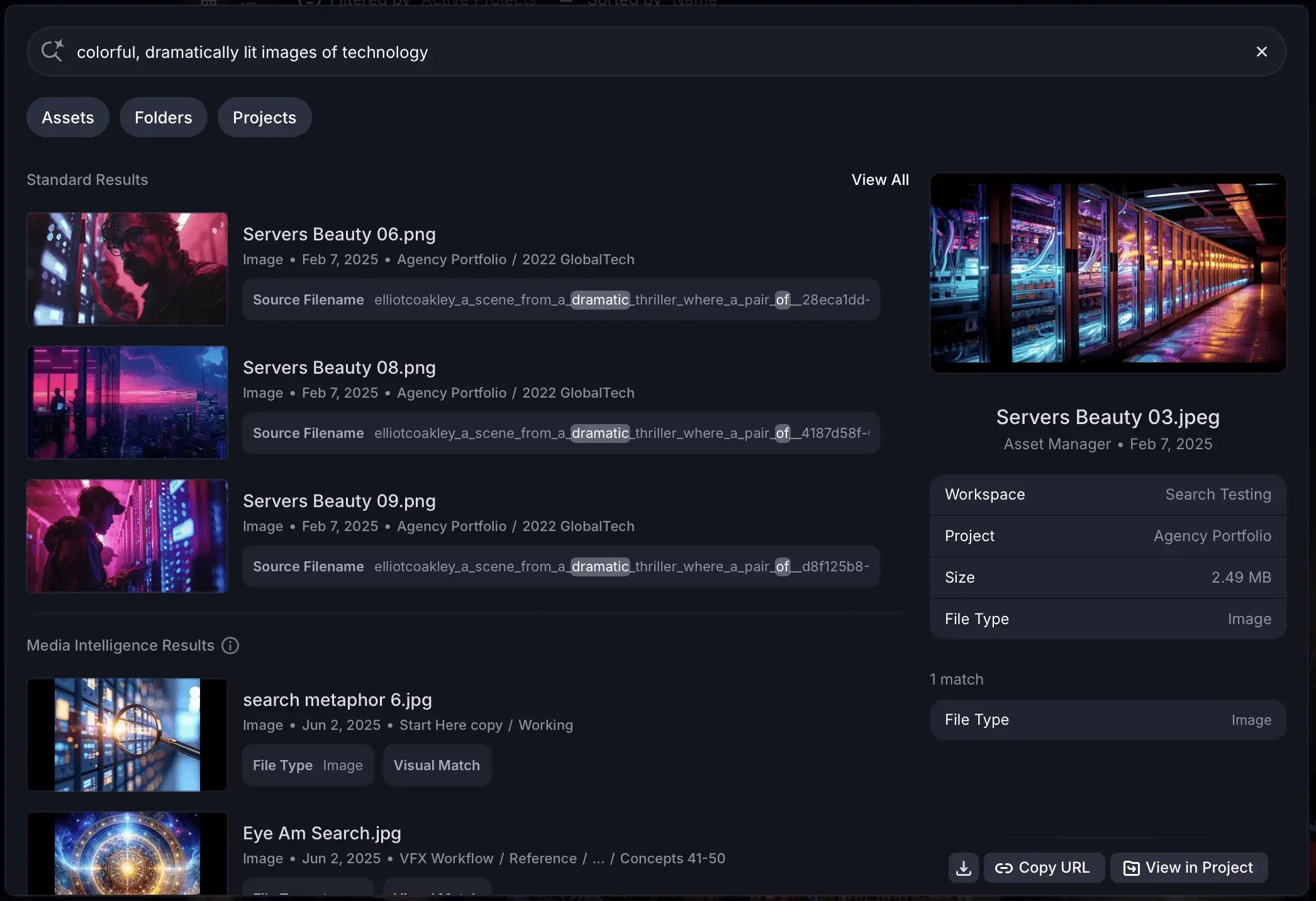 frame io improved search