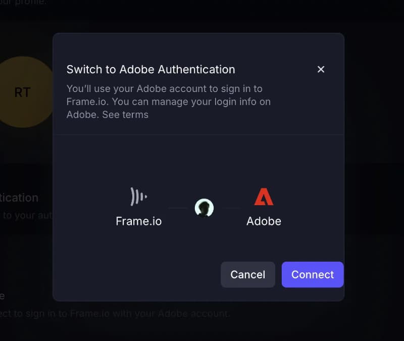 frame.io v4 august sign on