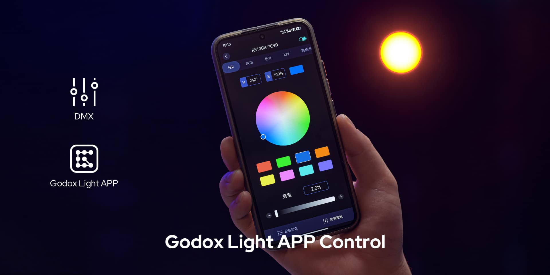 godox RS100BiR control