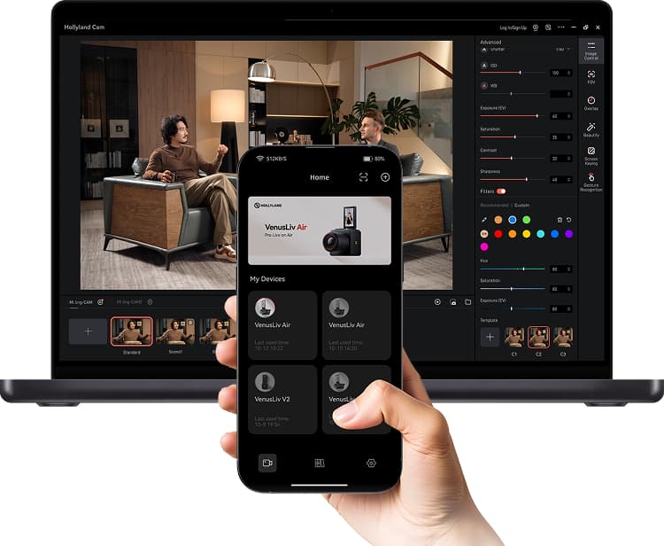 hollyland VenusLiv Air app jpg