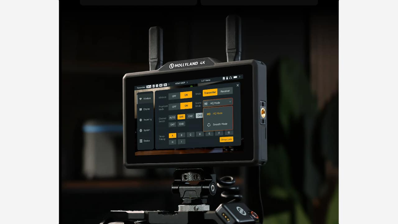 hollyland pyro 5K controls
