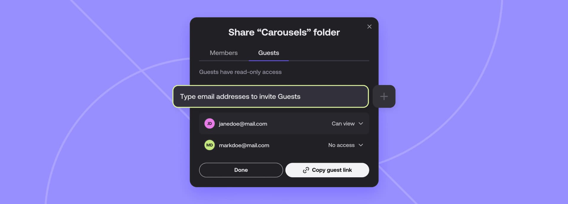 lucid link guest access
