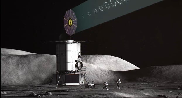 Artist impression of lunar communication system