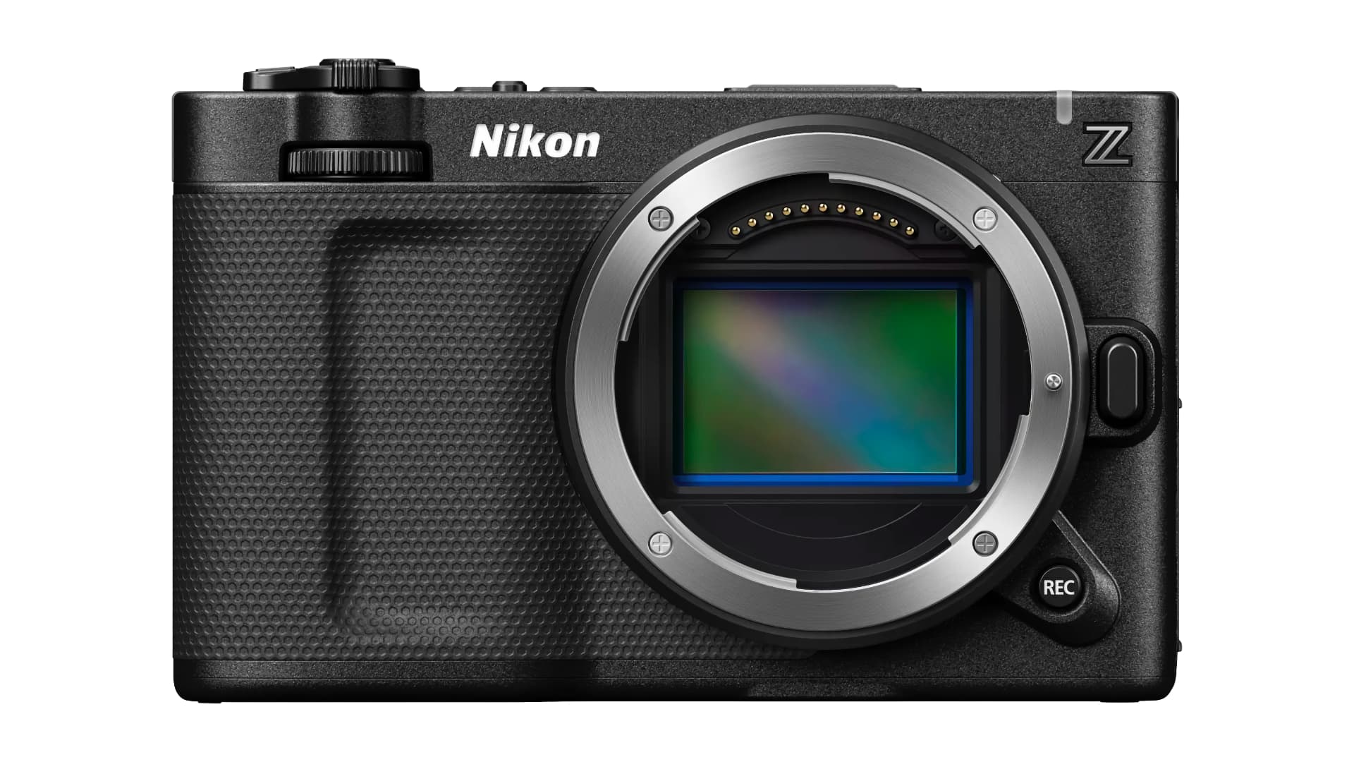 Nikon RED ZR cinema camera body front view with empty lens mount exposing the full-frame sensor