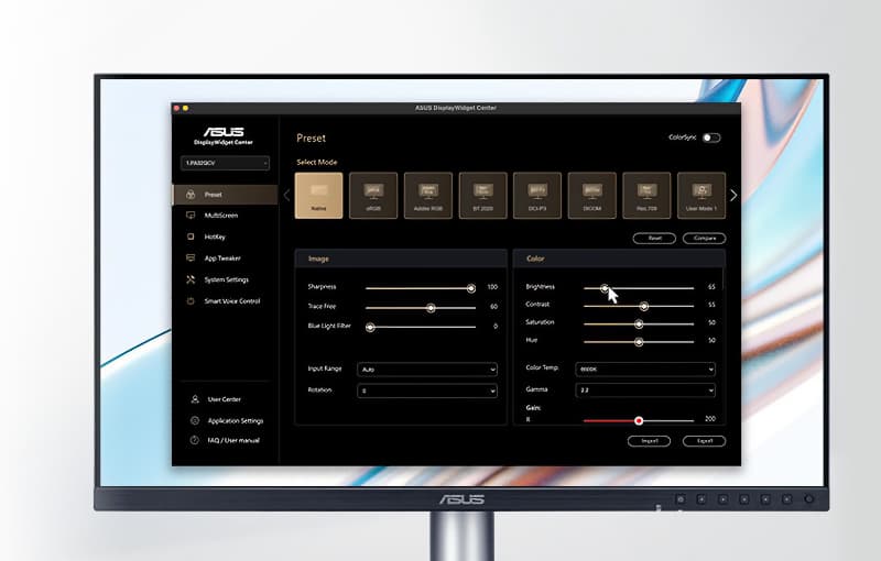 proart mac display widget