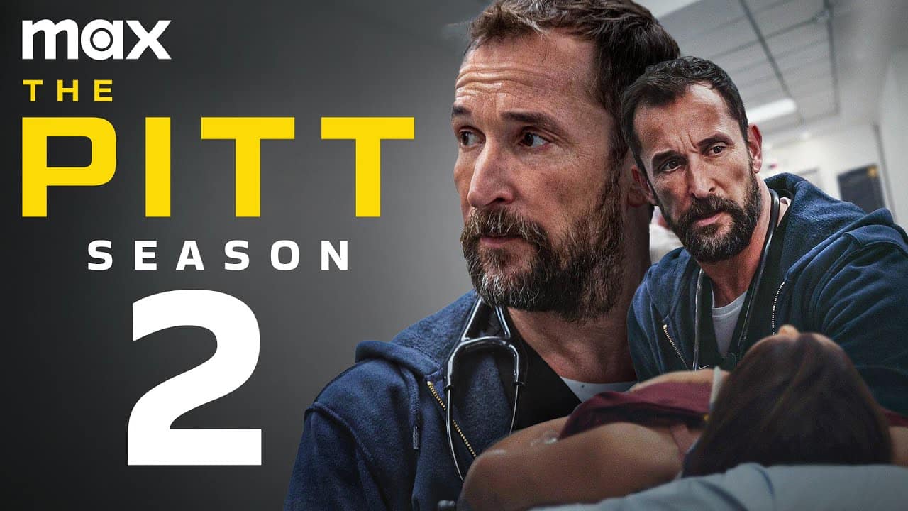 HBO Max The Pitt Season 2 splash screen showing lead cast Noah Wyle
