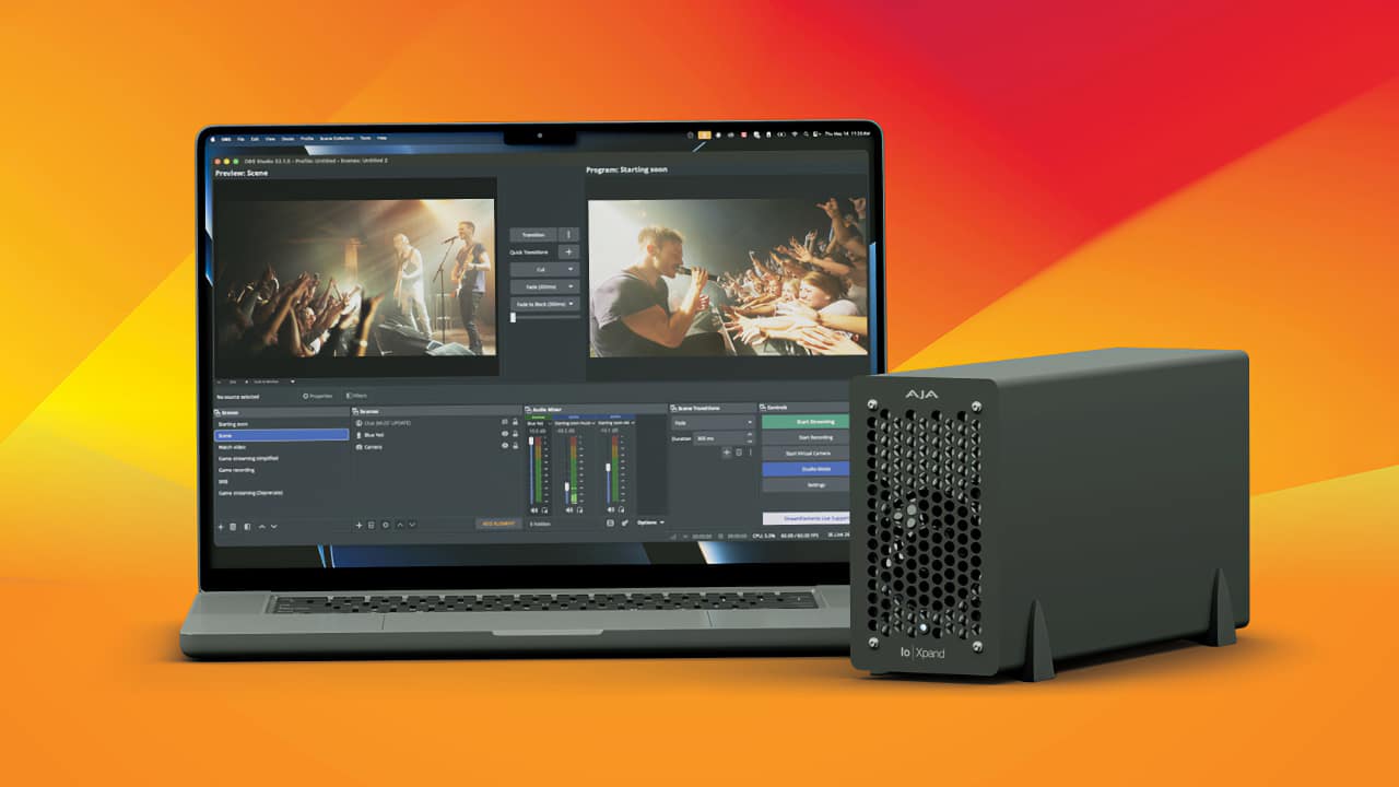 AJA Io Xpand adds KONA and Corvid PCIe I/O to any Thunderbolt 5 laptop or mini-PC.