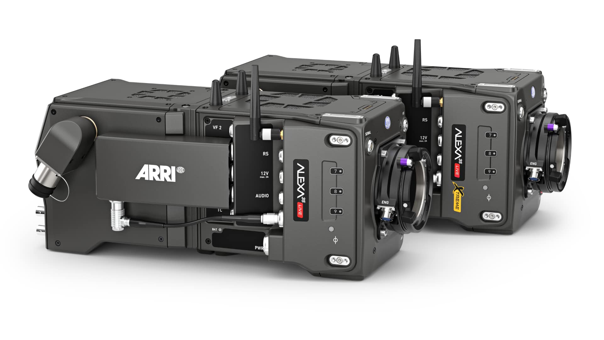 The ALEXA 35 Live Xtreme (right, with gold Xtreme badge) joins the standard ALEXA 35 Live