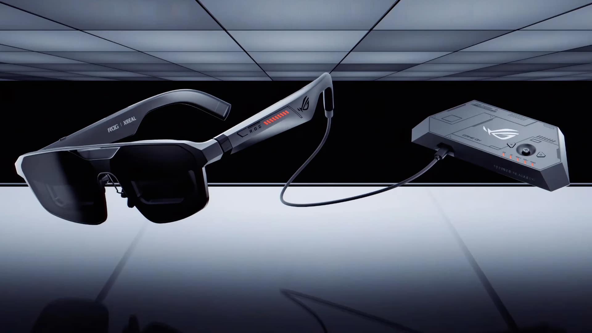 The ROG XREAL R1 weighs 6x less than the Apple Vision pro and projects a 171-inch virtual screen