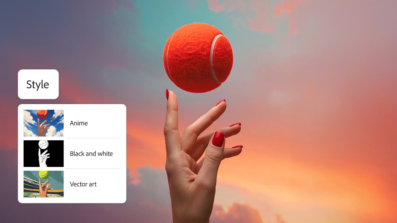 New balls please: Adobe Firefly now adds Style Presets