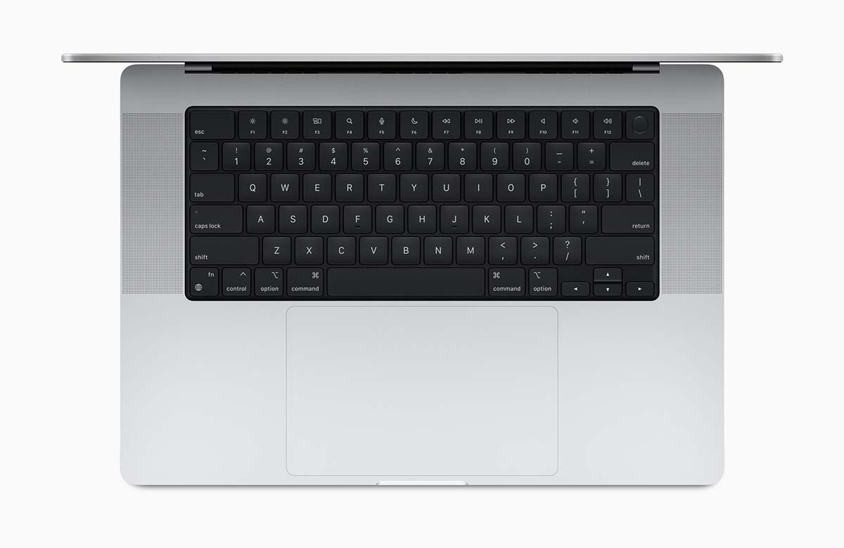 The new MacBook's return to an all-physical keyboard. Image: Apple.