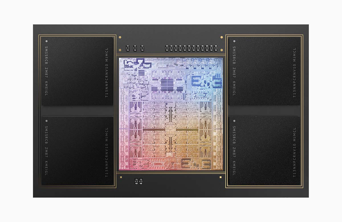 The M1 Max chip is the largest and most powerful chip Apple has made yet. Image: Apple.