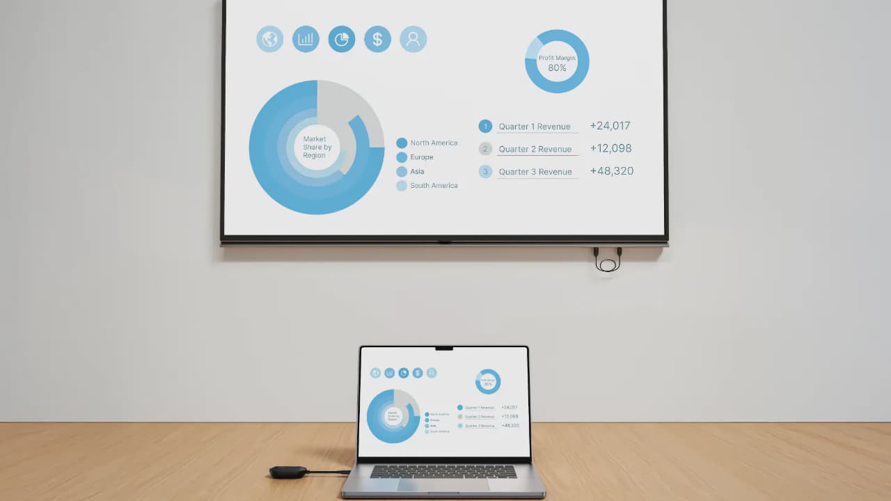 The Belkin ConnectAir Wireless HDMI Adapter can connect much greater distances than this