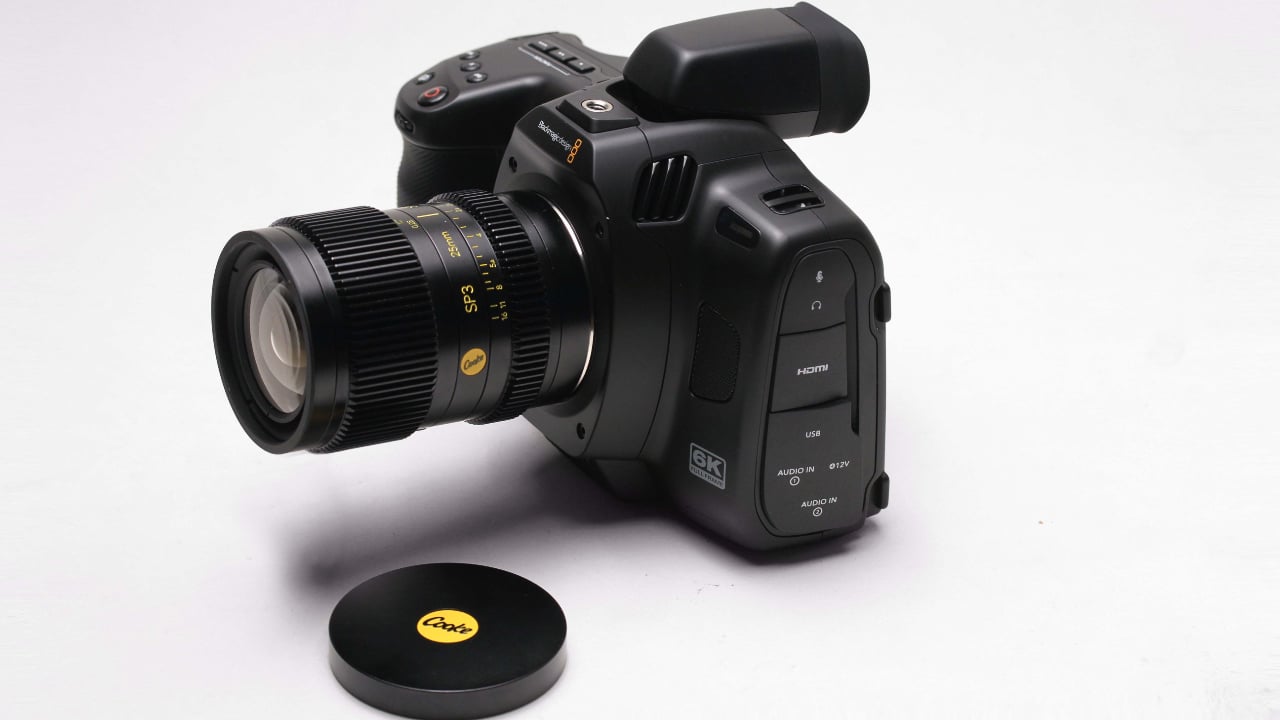 The Blackmagic Cinema Camera 6K with one of the new Cooke SP3 lenses attached:  a match made in heaven.