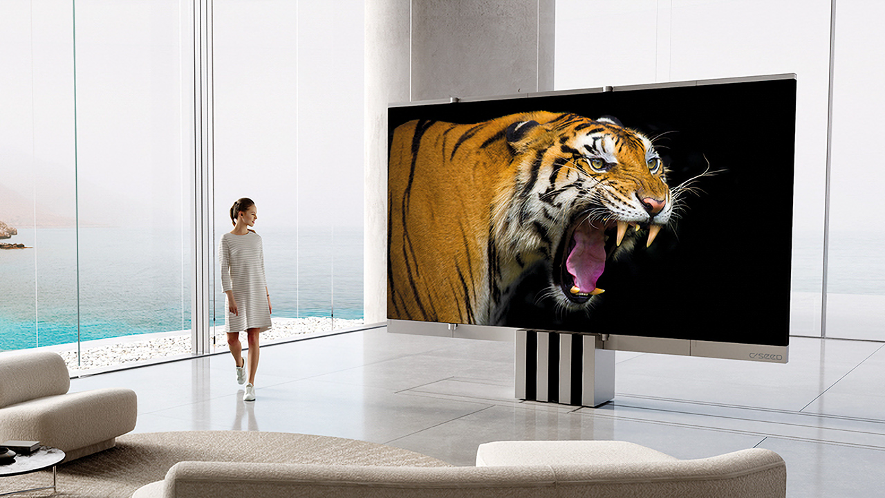 The C-Seed M1 folding television set. Image: C-Ceed.