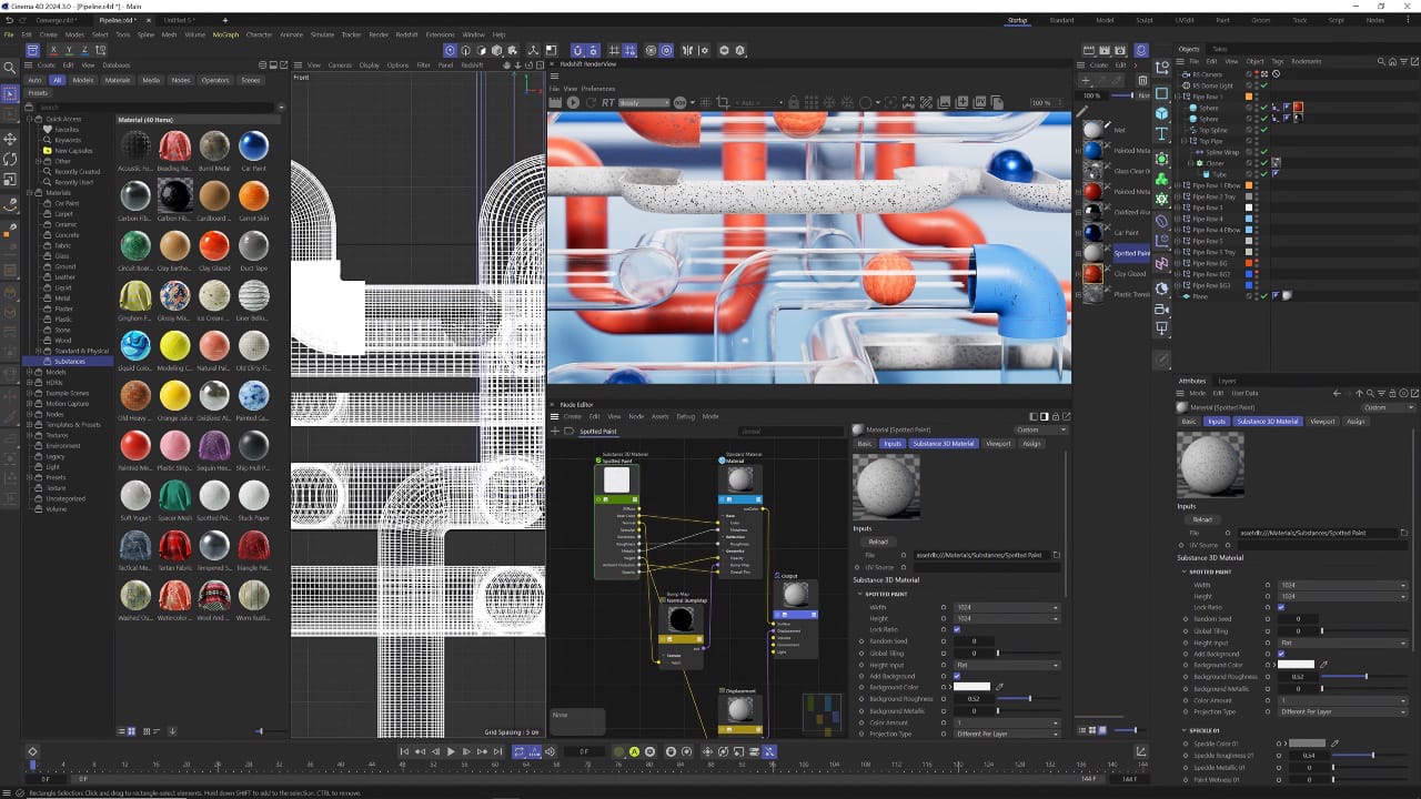 The latest Maxon Cinema 4D UI