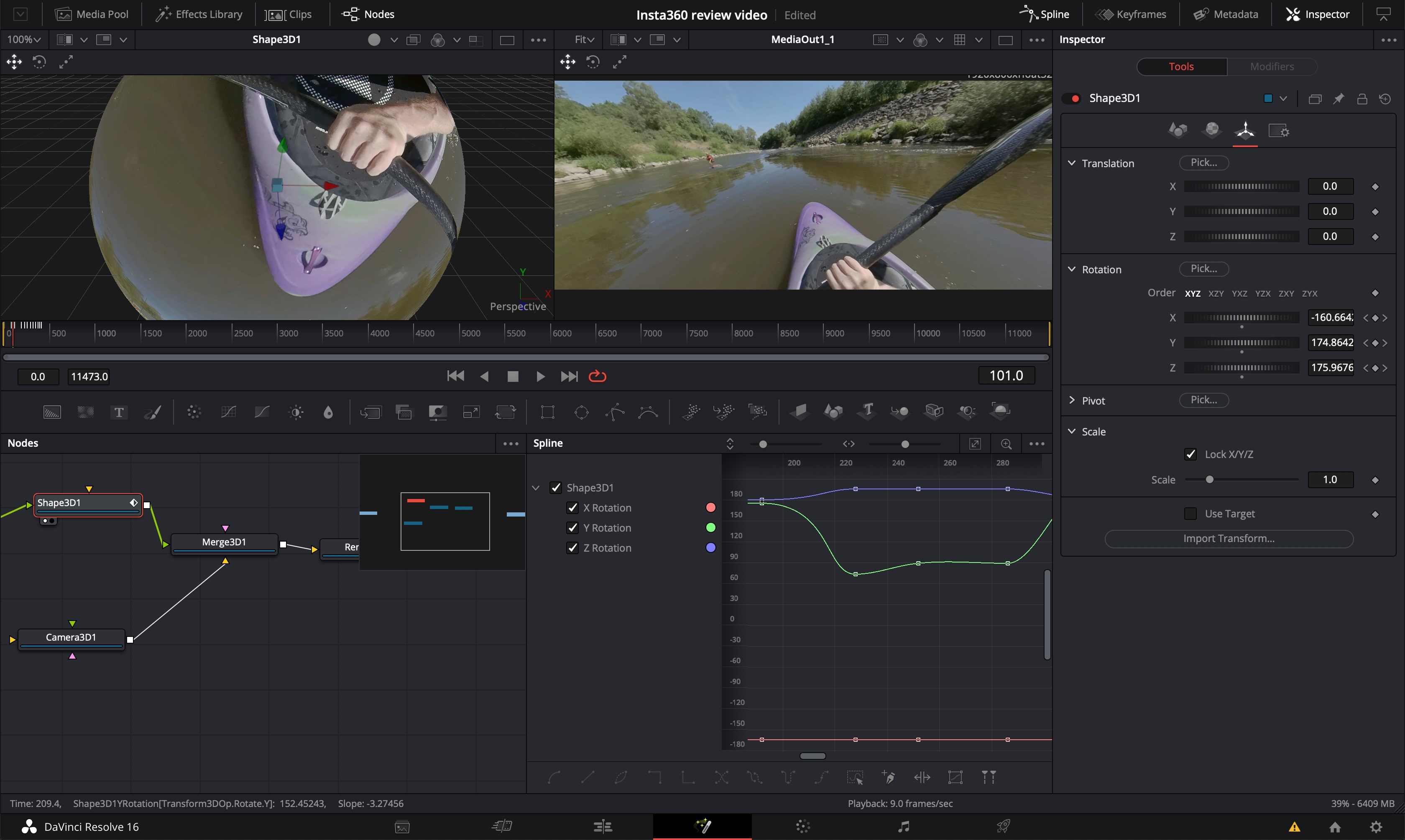 Reframing in DaVinci Resolve