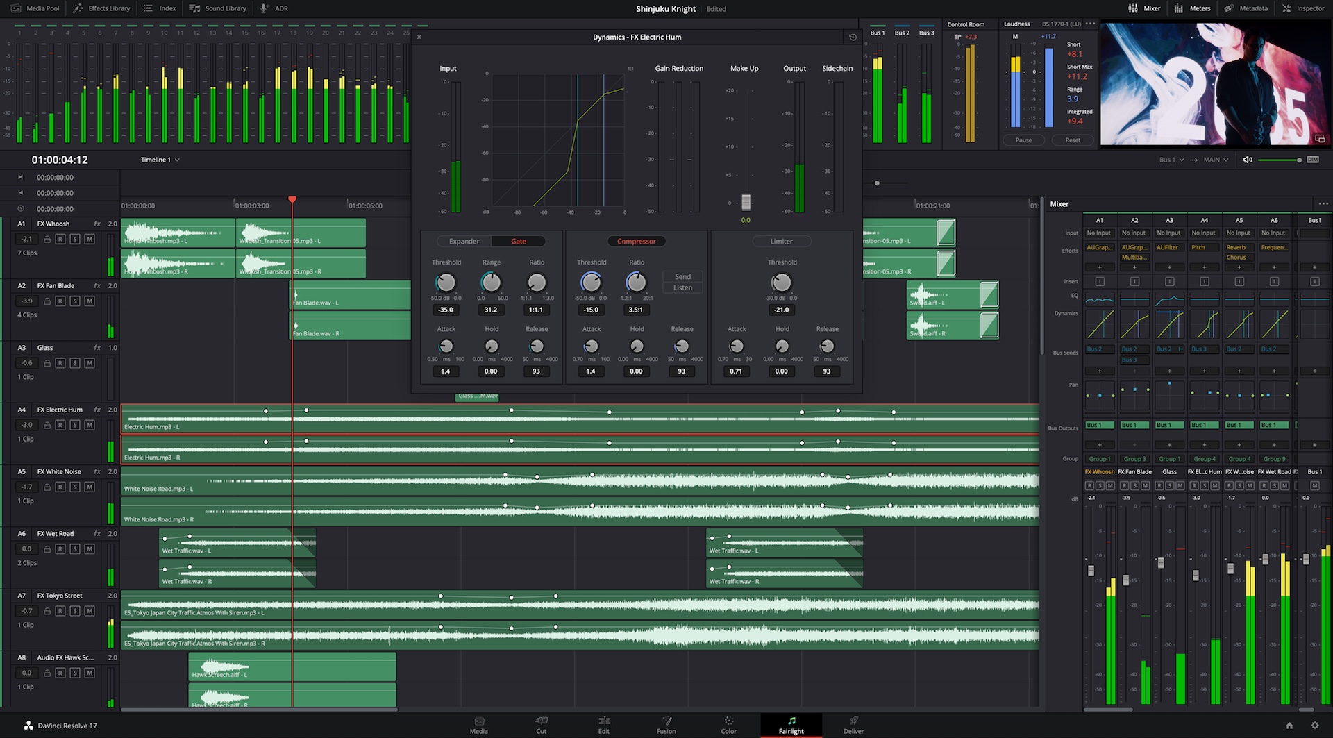 DaVinci Resolve 17 Fairlight.