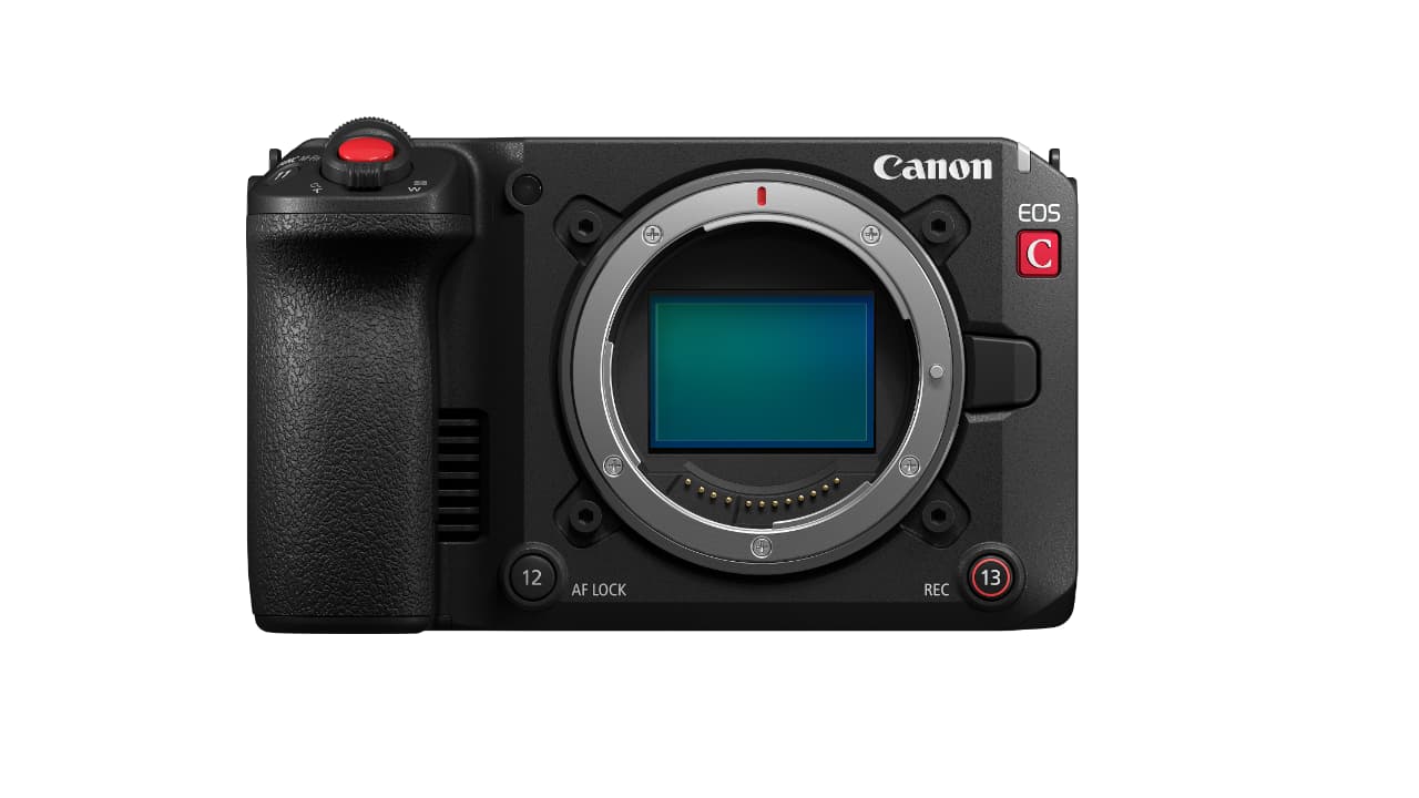 The new Canon EOS C50 sits below the C70 and to the side of (and above for video) the R5 C