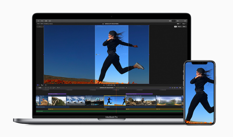 The latest FCP X update can intelligently crop for various social media sites. Image Apple.